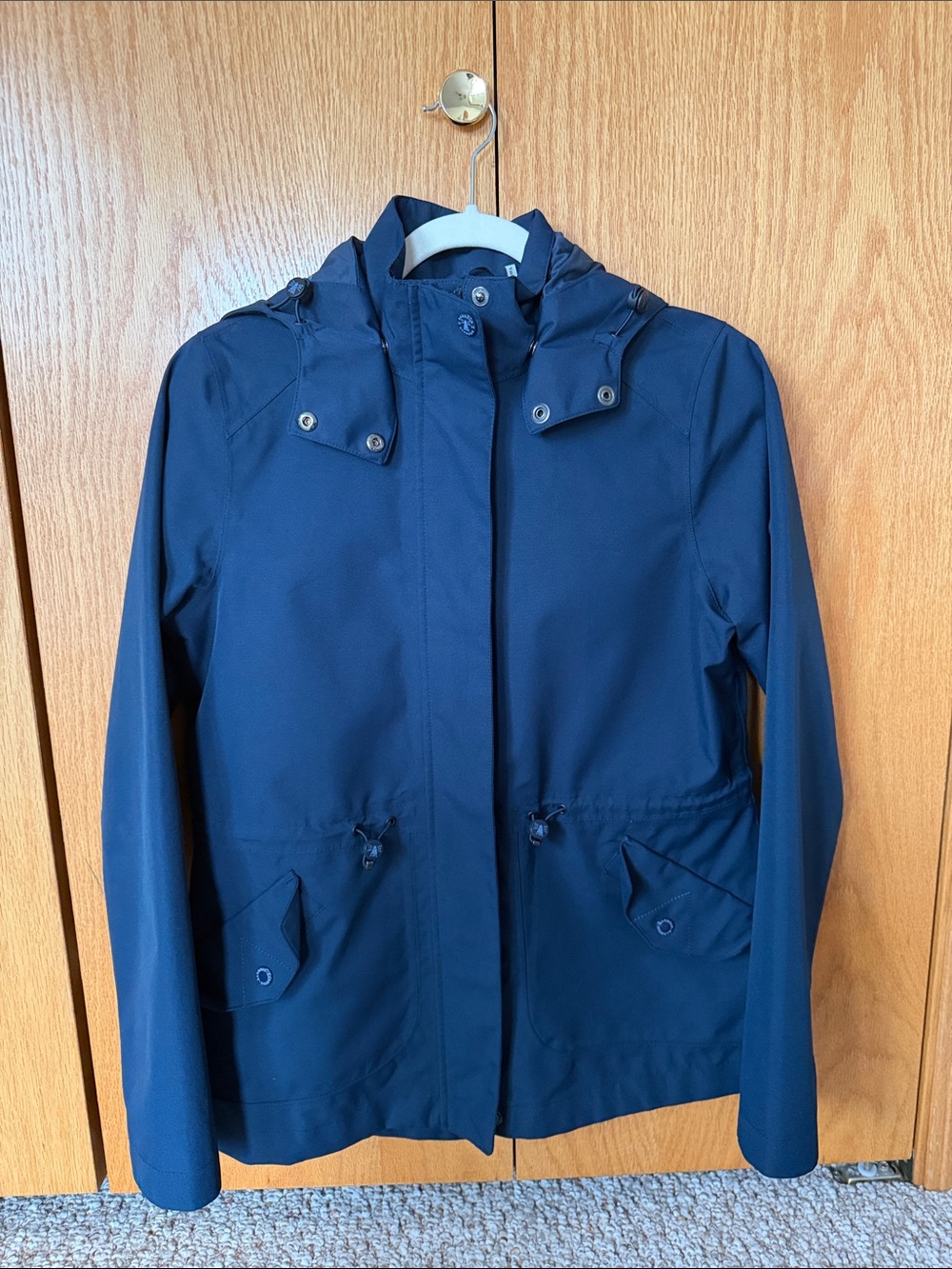 Barbour Promenade Navy Hooded Rain Jacket
